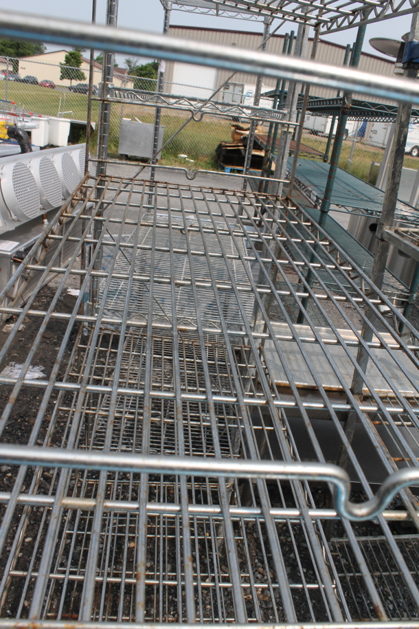 Open Utility Shelf With 5 Metro Style Shelves On Galvanized Legs. BUYER MUST DISMANTLE. PCI CANNOT DISMANTLE FOR SHIPPING. PLEASE CONSIDER FREIGHT CHARGES.  - Image 4 of 6