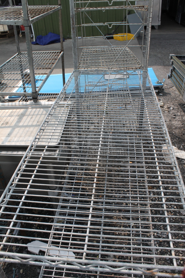 Open Utility Shelf With 4 Metro Style Shelves On Galvanized Legs. BUYER MUST DISMANTLE. PCI CANNOT DISMANTLE FOR SHIPPING. PLEASE CONSIDER FREIGHT CHARGES.  - Image 4 of 6