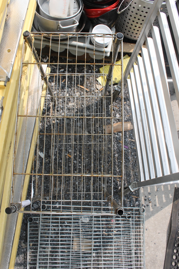 Open Utility Shelf With 3 Tiers On Galvanized Legs. BUYER MUST DISMANTLE. PCI CANNOT DISMANTLE FOR SHIPPING. PLEASE CONSIDER FREIGHT CHARGES.  - Image 4 of 4