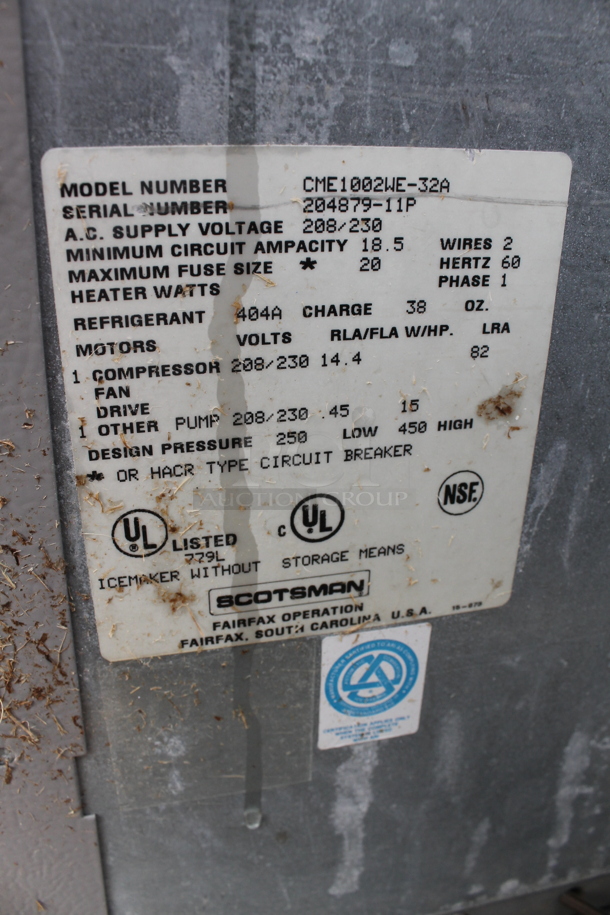 Scotsman CME1002WE-32A Commercial  Ice Maker Head Without Storage Means. 208/230V, 1 Phase. - Image 8 of 8