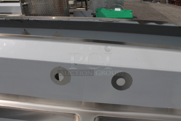 BRAND NEW SCRATCH AND DENT! Regency 600S22424224 Commercial Stainless Steel 2 Bay Sink With Left And Right Side Drainboards On Galvanized Legs. Sink 24x24x14 And Drainboard 22x26 - Image 5 of 6