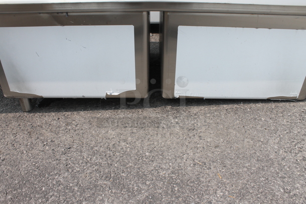 BRAND NEW SCRATCH AND DENT! Regency 600S22424224 Commercial Stainless Steel 2 Bay Sink With Left And Right Side Drainboards On Galvanized Legs. Sink 24x24x14 And Drainboard 22x26 - Image 6 of 6