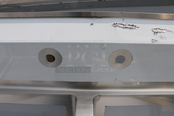 BRAND NEW SCRATCH AND DENT! Regency 600S22424224 Commercial Stainless Steel 2 Bay Sink With Left And Right Side Drainboards On Galvanized Legs. Sink 24x24x14 And Drainboard 22x26 - Image 5 of 6