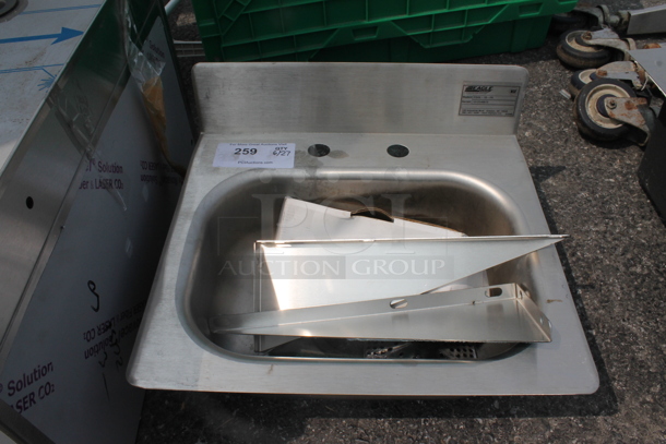 BRAND NEW SCRATCH AND DENT! Eagle HSAE-10-FA Commercial Stainless Steel Wall Mount Hand Sink. 
Sink 14x10x5 - Image 1 of 5