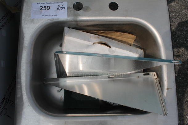 BRAND NEW SCRATCH AND DENT! Eagle HSAE-10-FA Commercial Stainless Steel Wall Mount Hand Sink. 
Sink 14x10x5 - Image 4 of 5