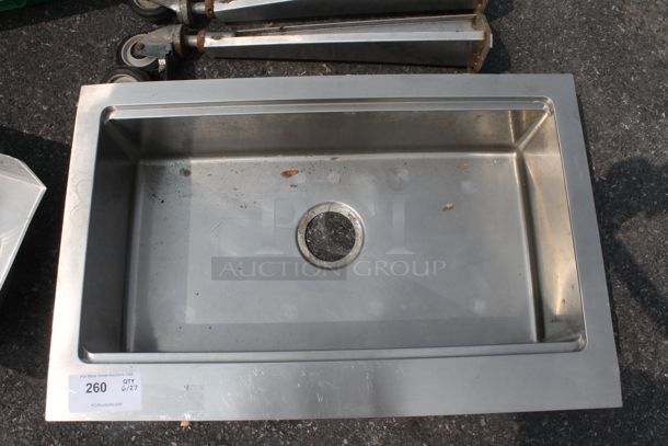BRAND NEW SCRATCH AND DENT! R15 Commercial Stainless Steel Radius Dual-Mount Single Bowl Flat Front Apron Farm Sink Kit. Sink 18x24x14 - Image 2 of 6
