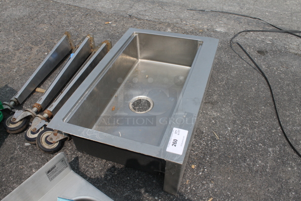 BRAND NEW SCRATCH AND DENT! R15 Commercial Stainless Steel Radius Dual-Mount Single Bowl Flat Front Apron Farm Sink Kit. Sink 18x24x14 - Image 3 of 6