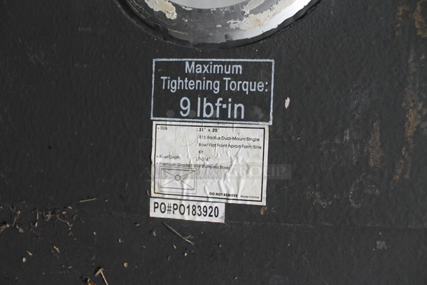 BRAND NEW SCRATCH AND DENT! R15 Commercial Stainless Steel Radius Dual-Mount Single Bowl Flat Front Apron Farm Sink Kit. Sink 18x24x14 - Image 6 of 6