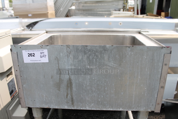Commercial Stainless Steel Ice Bin On Galvanized Legs. Sink 19.5x15x8 - Image 2 of 8