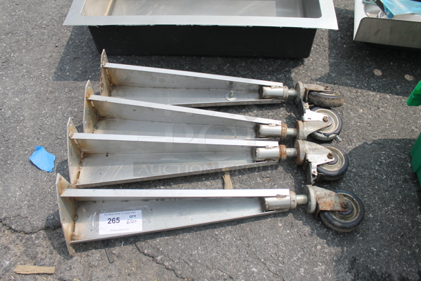 4 Legs For Convection Oven With Commercial Casters. 4 Times Your Bid!  - Image 1 of 2