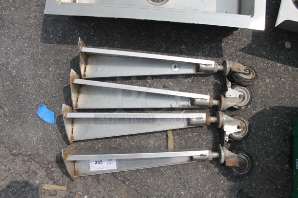 4 Legs For Convection Oven With Commercial Casters. 4 Times Your Bid!  - Image 2 of 2