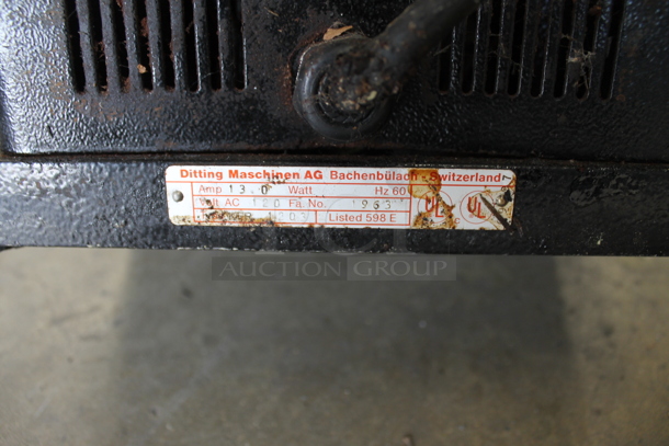 Ditting Swiss KFR1203 Commercial Electric Countertop Black Coffee Grinder. 120V - Image 5 of 6