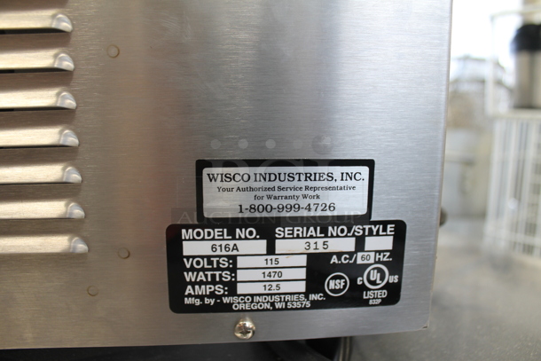 BRAND NEW SCRATCH AND DENT! Wisco 616A Commercial Stainless Steel Electric Digital Convection Oven. 115V. Tested and Working! - Image 7 of 8