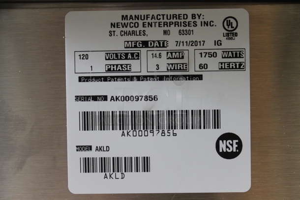 2017 Newco AKLD Commercial Stainless Steel Electric Countertop Coffee Maker With Brew Basket. 120V, 1 Phase.  - Image 5 of 6