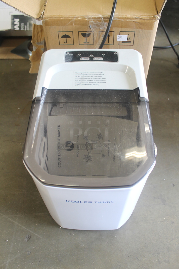 BRAND NEW SCRATCH AND DENT! Kooler Things KT-Z6 Countertop Ice Maker Machine With Box. 115V. - Image 1 of 11