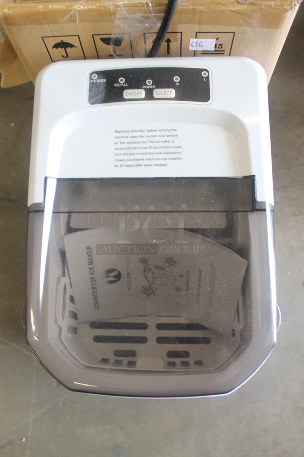 BRAND NEW SCRATCH AND DENT! Kooler Things KT-Z6 Countertop Ice Maker Machine With Box. 115V. - Image 5 of 11