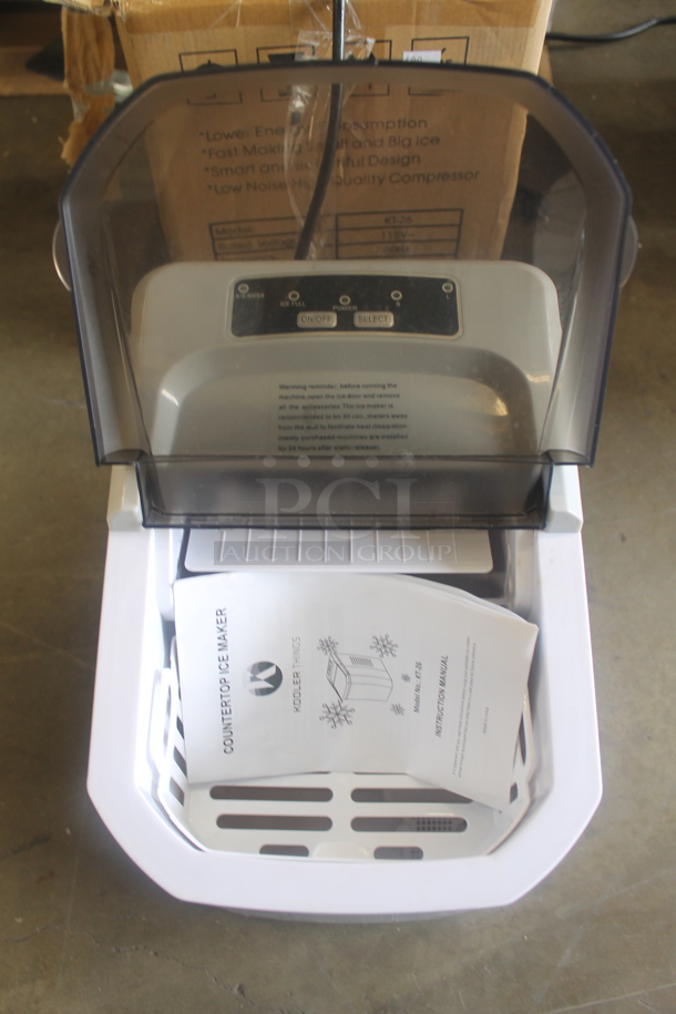 BRAND NEW SCRATCH AND DENT! Kooler Things KT-Z6 Countertop Ice Maker Machine With Box. 115V. - Image 10 of 11