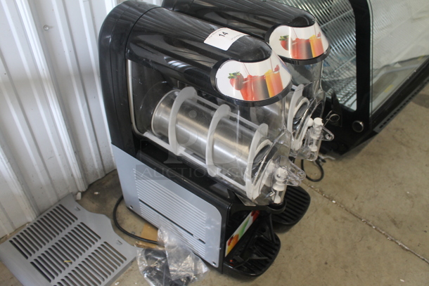 BRAND NEW SCRATCH AND DENT! Vollrath VCBF128-37 Metal Commercial 2 Hopper Slushie Machine. 115 Volts, 1 Phase. Tested and Working! - Image 3 of 9