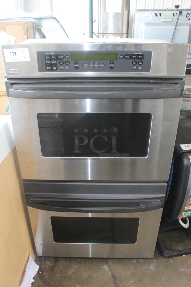 Kenmore Elite Commercial Stainless Steel Electric Powered Double Wall Oven With Steel Racks. 208-240 Volts - Image 1 of 7