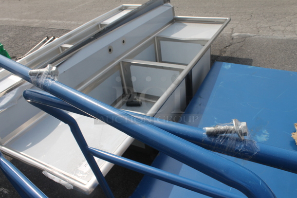 3 BRAND NEW SCRATCH AND DENT! Vestil FLAT-C Blue Steel Flat Bed Carts w/ 2,000 lb. Capacity on Commercial Casters. 3 Times Your Bid! - Image 6 of 7