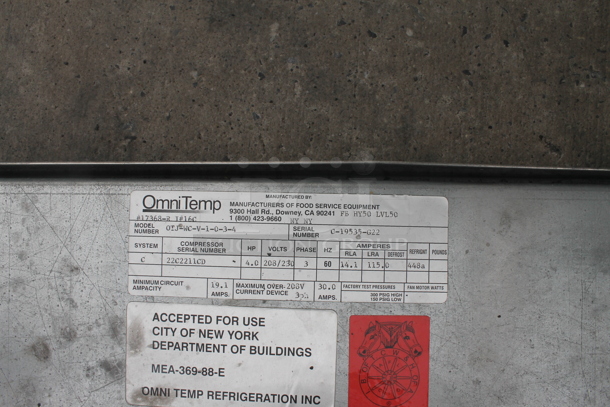 BRAND NEW! Custom Unit Was Installed and Then Removed and Never Used. 3 Pacific Walk In Boxes w/ 22'x60'x10' Cooler Box, 16'x24'x10' Cooler Box and 22'x25'x10' Freezer Box That Turns Into Blast Chiller Room! Comes w/ 2 Chase Slider Doors 1900RLSM w/ FULLY AUTOMATIC Operation 230 Volt, 3 Phase, 3 Doors, 5 OmniTemp OIJ-WC-V-1-0-3-4 208/230 Volt, 3 Phase Compressors, 6 KLP320MA-S1D-ESTM81 115 Volts, 1 Phase Evaporator Fans. 3 Times Your Bid! - Image 5 of 12