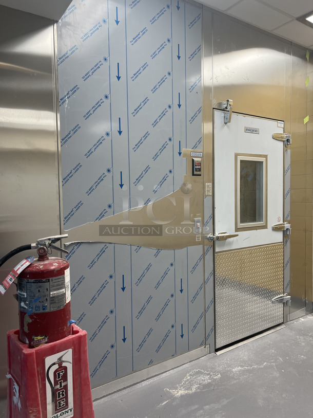 BRAND NEW! Custom Unit Was Installed and Then Removed and Never Used. 3 Pacific Walk In Boxes w/ 22'x60'x10' Cooler Box, 16'x24'x10' Cooler Box and 22'x25'x10' Freezer Box That Turns Into Blast Chiller Room! Comes w/ 2 Chase Slider Doors 1900RLSM w/ FULLY AUTOMATIC Operation 230 Volt, 3 Phase, 3 Doors, 5 OmniTemp OIJ-WC-V-1-0-3-4 208/230 Volt, 3 Phase Compressors, 6 KLP320MA-S1D-ESTM81 115 Volts, 1 Phase Evaporator Fans. 3 Times Your Bid! - Image 1 of 12