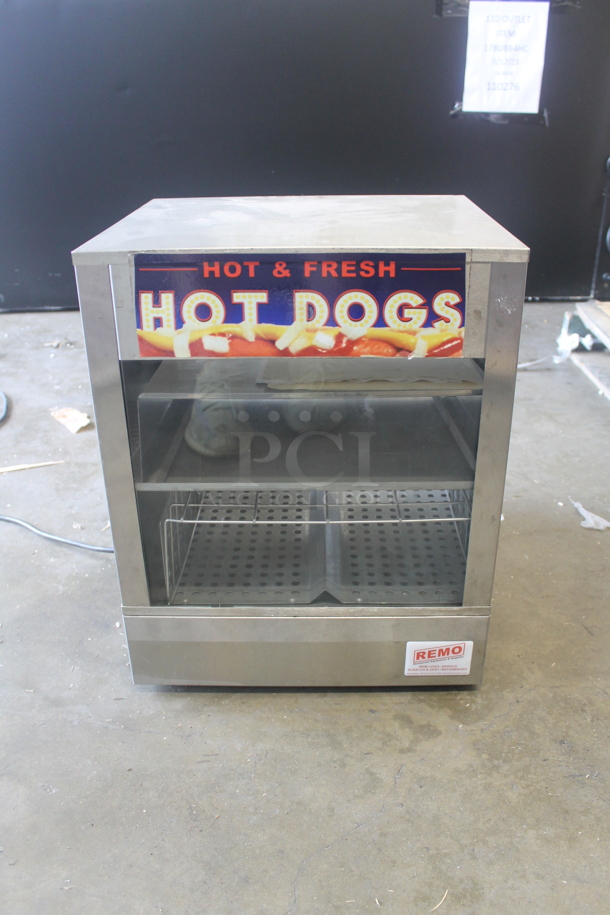 APW Wyott DS-1A Commercial Stainless Steel Countertop Hot Dog Steamer. 120V, 1 Phase. Tested and Working! - Image 1 of 9