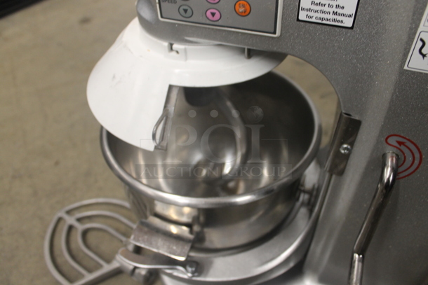 BRAND NEW SCRATCH AND DENT! Vollrath Mix1010 Commercial Stainless Steel Electric Countertop 10 Quart Mixer With Stainless Steel Bowl, Bowl Guard, Whisk, Paddle And Dough Hook. 110/120V, 1 Phase. Tested and Does Not Power On - Image 7 of 7