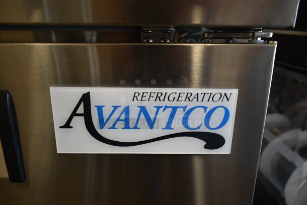 LIKE NEW! 2022 Avantco 178APT48HC Stainless Steel Commercial Sandwich Salad Prep Table Bain Marie Mega Top on Commercial Casters. 115 Volts, 1 Phase. Unit Has Only Been Used a Few Times! Tested and Working!  - Image 5 of 10