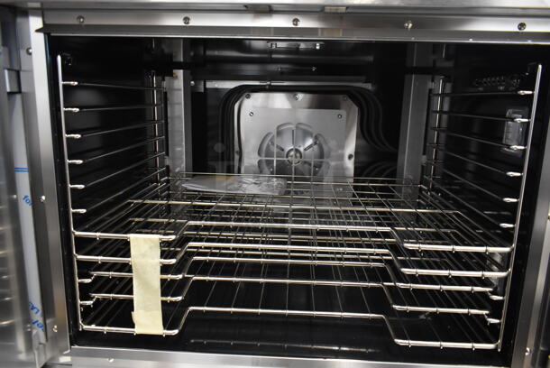 2 BRAND NEW SCRATCH AND DENT! Vulcan VC5ED ENERGY STAR Stainless Steel Commercial Electric Powered Full Size Convection Oven w/ View Through Doors, Metal Oven Racks and Thermostatic Controls on Commercial Casters. 240 Volts, 3/1 Phase. 2 Times Your Bid! - Image 10 of 10