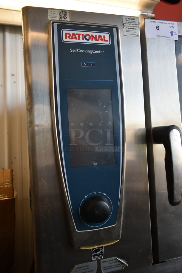 2 2016 Rational Stainless Steel Commercial Combitherm Self Cooking Center Convection Ovens on Commercial Casters. Top Model: SCC WE 62. Bottom Model: SCC WE 102. 480 Volts, 3 Phase. 2 Times Your Bid! - Image 4 of 10