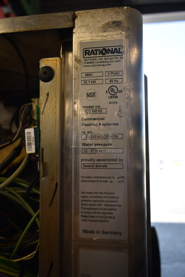 2 2016 Rational Stainless Steel Commercial Combitherm Self Cooking Center Convection Ovens on Commercial Casters. Top Model: SCC WE 62. Bottom Model: SCC WE 102. 480 Volts, 3 Phase. 2 Times Your Bid! - Image 5 of 10