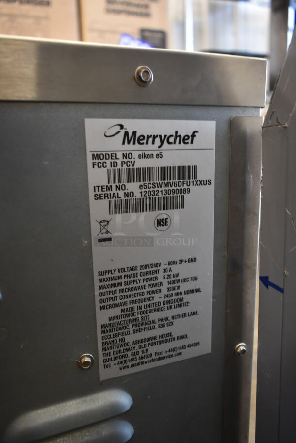 2012 Merrychef eikon e5 Stainless Steel Commercial Countertop Electric Powered Rapid Cook Oven. 208/240 Volts, 1 Phase.  - Image 6 of 6