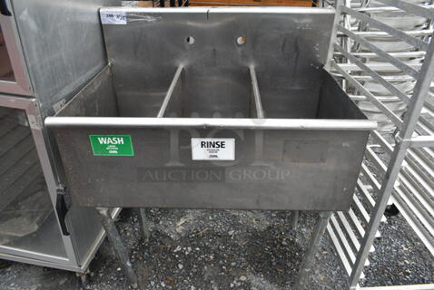 Stainless Steel Commercial 3 Bay Sink. Bays 11x21