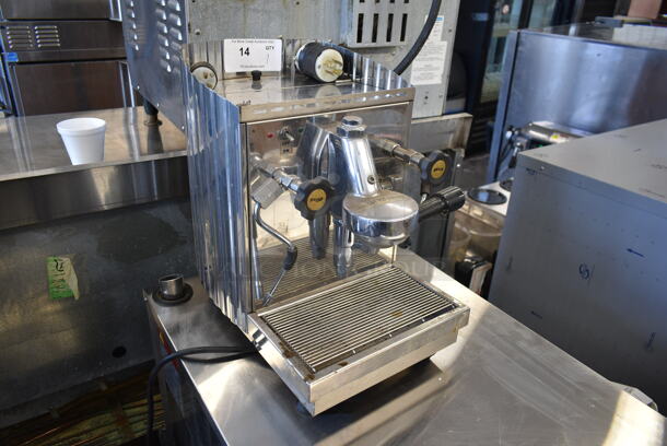 Fiorenzato Bricoletta Lev. T. Stainless Steel Commercial Countertop Single Group Espresso Machine w/ Portafilter and Steam Wand. 110 Volts, 1 Phase. - Image 2 of 10
