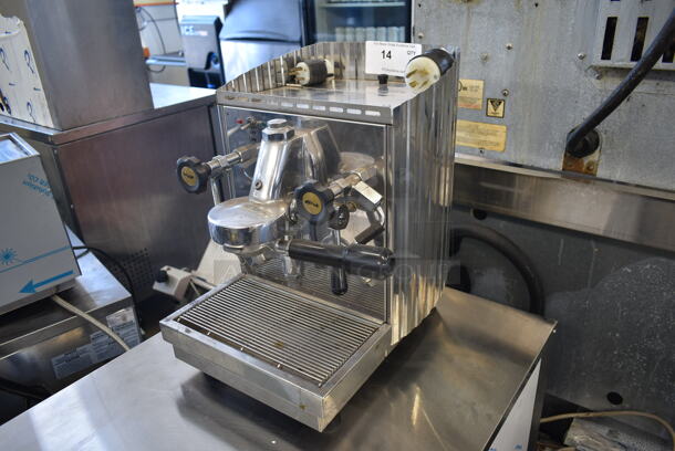 Fiorenzato Bricoletta Lev. T. Stainless Steel Commercial Countertop Single Group Espresso Machine w/ Portafilter and Steam Wand. 110 Volts, 1 Phase. - Image 3 of 10