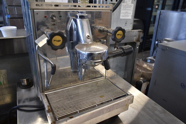 Fiorenzato Bricoletta Lev. T. Stainless Steel Commercial Countertop Single Group Espresso Machine w/ Portafilter and Steam Wand. 110 Volts, 1 Phase. - Image 4 of 10