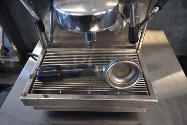 Fiorenzato Bricoletta Lev. T. Stainless Steel Commercial Countertop Single Group Espresso Machine w/ Portafilter and Steam Wand. 110 Volts, 1 Phase. - Image 6 of 10