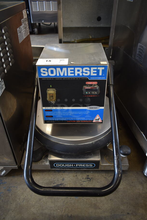 Somerset SDP-747 Stainless Steel Commercial Countertop Dough Press. 120 Volts, 1 Phase. Tested and Working! - Image 1 of 7
