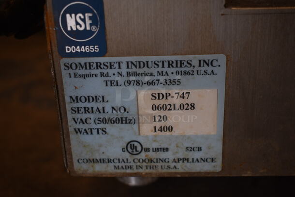 Somerset SDP-747 Stainless Steel Commercial Countertop Dough Press. 120 Volts, 1 Phase. Tested and Working! - Image 7 of 7