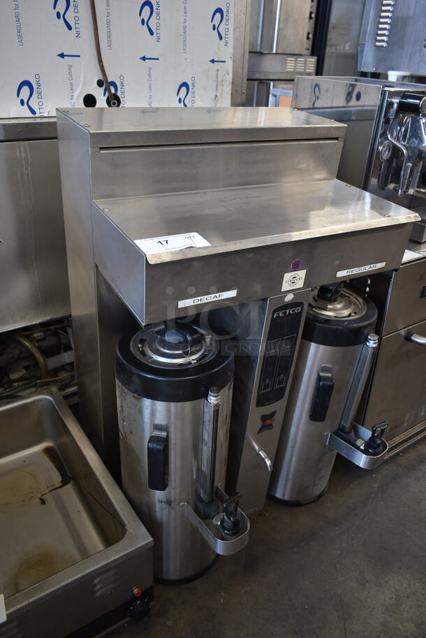 Fetco CBS-2052e Stainless Steel Commercial Countertop Double Coffee Machine w/ 2 Satellite Servers. 120/208-240 Volts, 1 Phase.  - Image 2 of 8