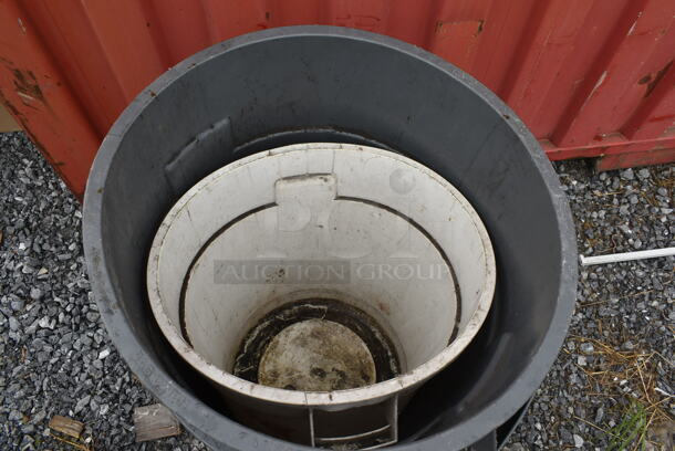 3 Poly Trash Cans. 2 Gray and 1 White. 2 Times Your Bid! - Image 3 of 3