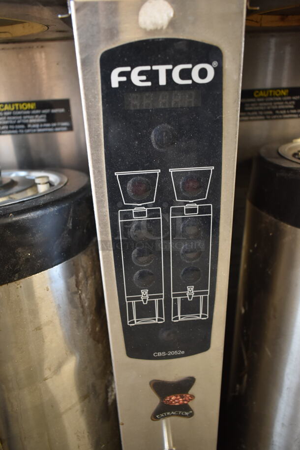 Fetco CBS-2052e Stainless Steel Commercial Countertop Double Coffee Machine w/ 2 Satellite Servers. 120/208-240 Volts, 1 Phase.  - Image 5 of 8