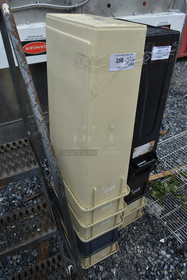 4 Poly Slim Jim Trash Cans. 4 Times Your Bid! - Image 2 of 2