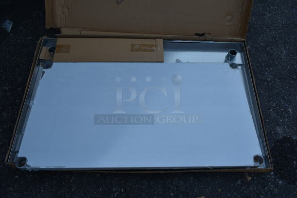 BRAND NEW IN BOX! EQSLSERIES Stainless Steel Table w/ Legs and Metal Under Shelf.  - Image 3 of 8