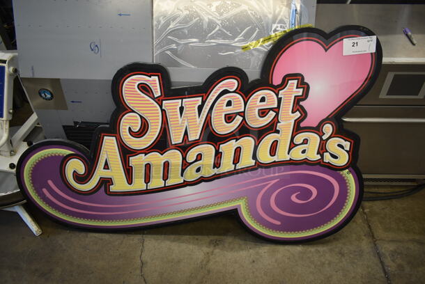 Sweet Amandas Metal Sign. - Image 1 of 7
