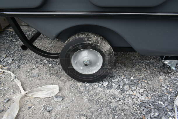 BRAND NEW SCRATCH AND DENT! Lavex 475TT05850GY Industrial 0.5 Cubic Yard Gray Heavy-Duty Tilt Truck/ Trash Cart - Image 3 of 6