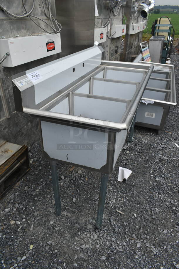 BRAND NEW SCRATCH AND DENT! Steelton 522CS31818 Stainless Steel Commercial 3 Bay Sink. Bays 18x18 - Image 2 of 6