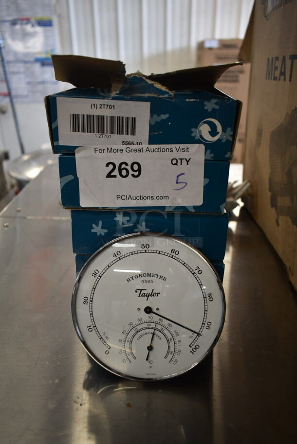 5 BRAND NEW IN BOX! Taylor 5565 Hygrometers. 5 Times Your Bid! - Image 1 of 5
