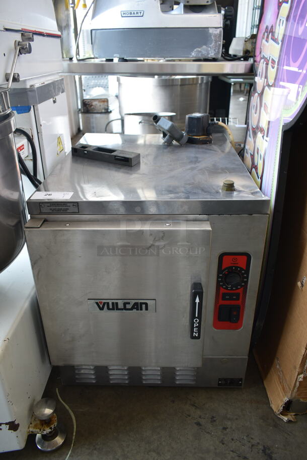 Vulcan C24EA5 Stainless Steel Commercial Countertop Electric Powered Single Deck Steam Cabinet. 208/240 Volts, 3/1 Phase.  - Image 1 of 6